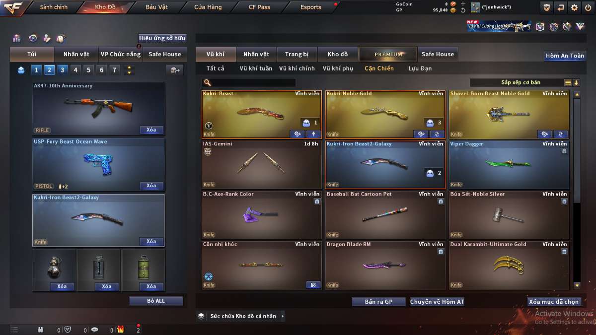 shop acc cf uy tin gia re